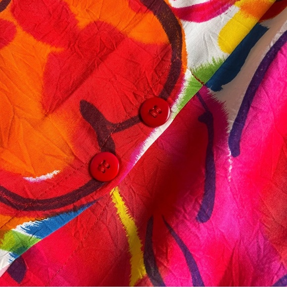 Jams World Vintage 90s Furphy Hawaiian Floral Nature Island Slit Maxi Dress - Picture 5 of 17